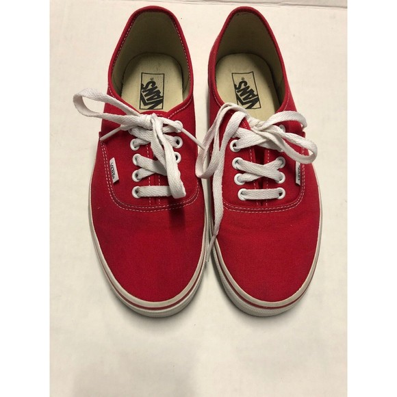 Vans Authentic™ Core Classics Red Canvas Sneakers Size 10.5 - Picture 2 of 7